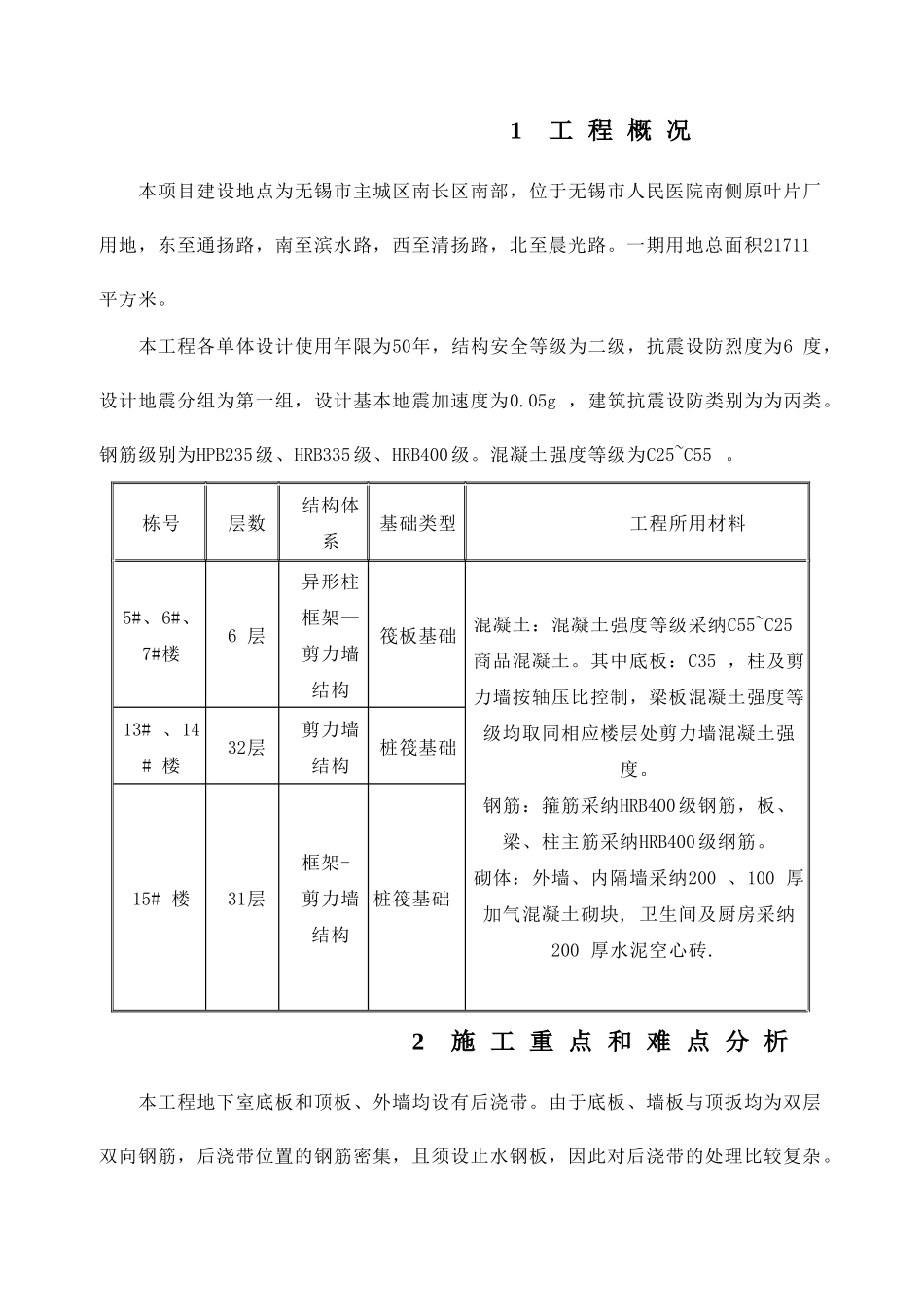 东宝康园一期工程后浇带施工方案_第2页