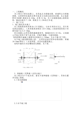 东流路下穿隧道工程防水施工方案-8wr