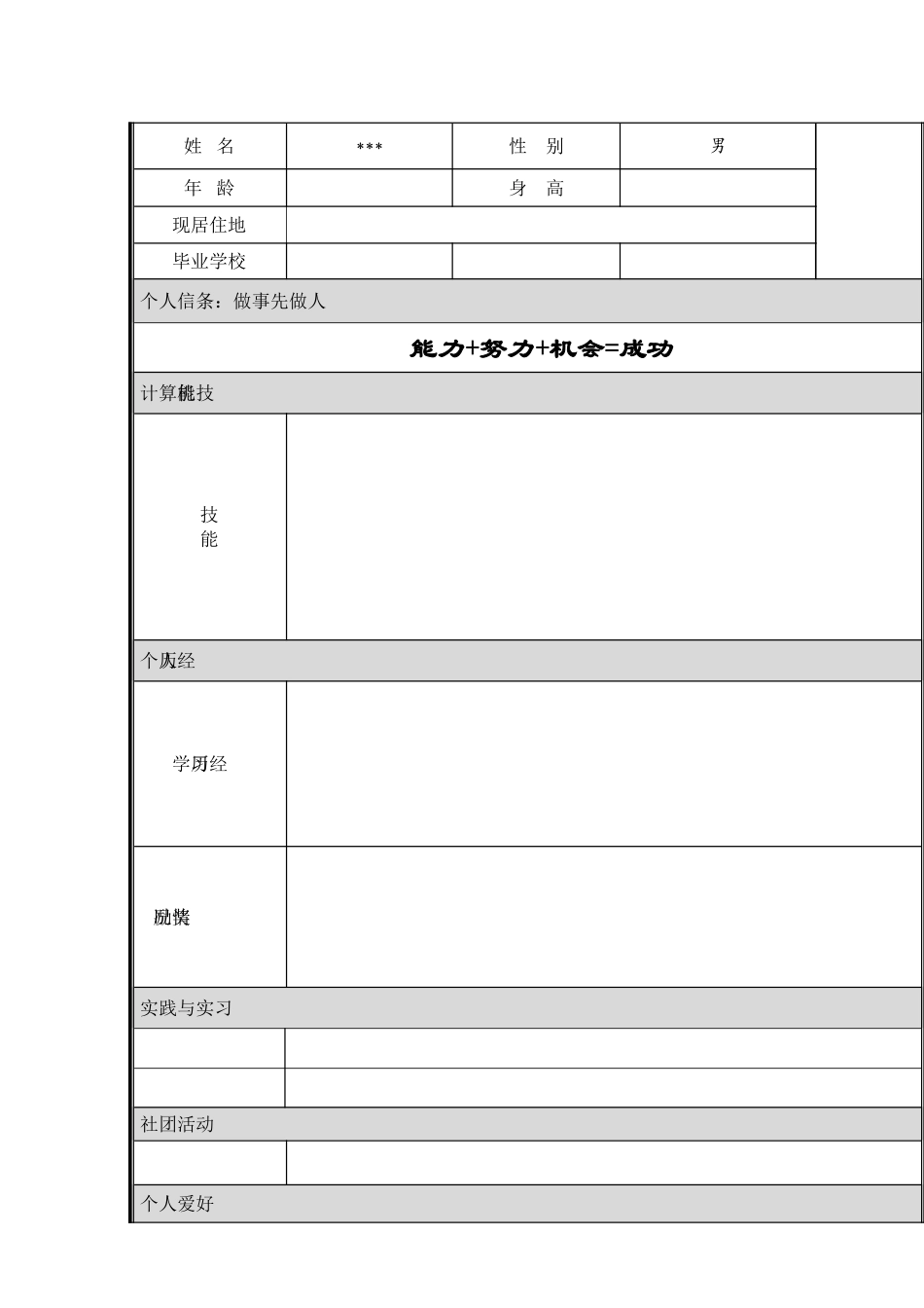 个人简历模板框架大全_第3页