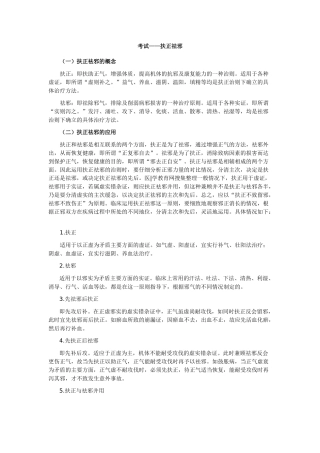 中医执业医师——扶正祛邪