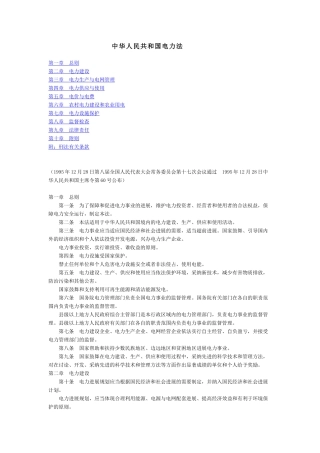 中华人民共和国电力法