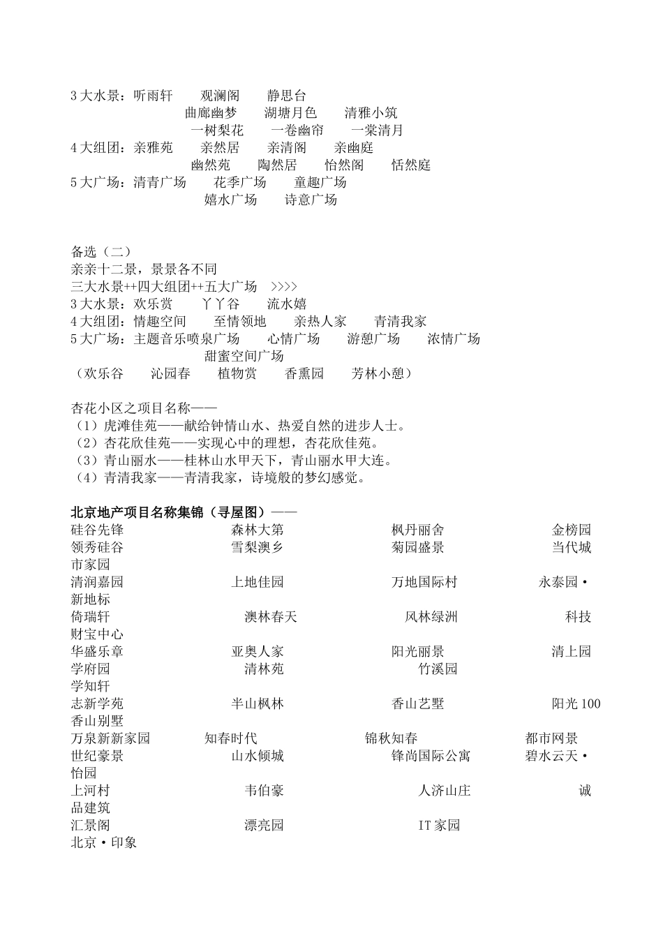 中国地产案名大全集_第3页