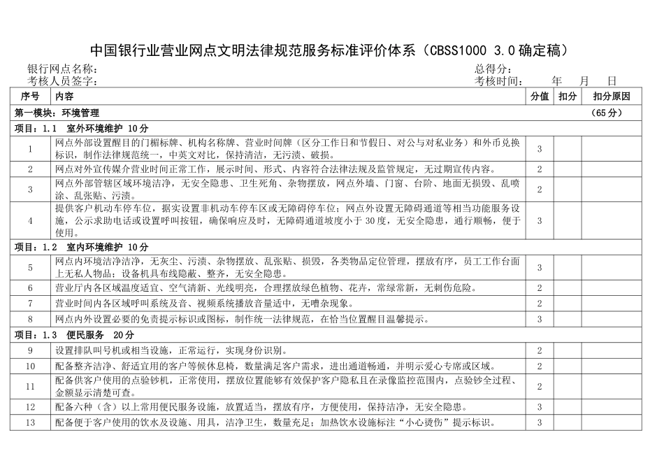中国银行业营业网点文明规范服务标准评价体系CBSS100030确定稿_第2页