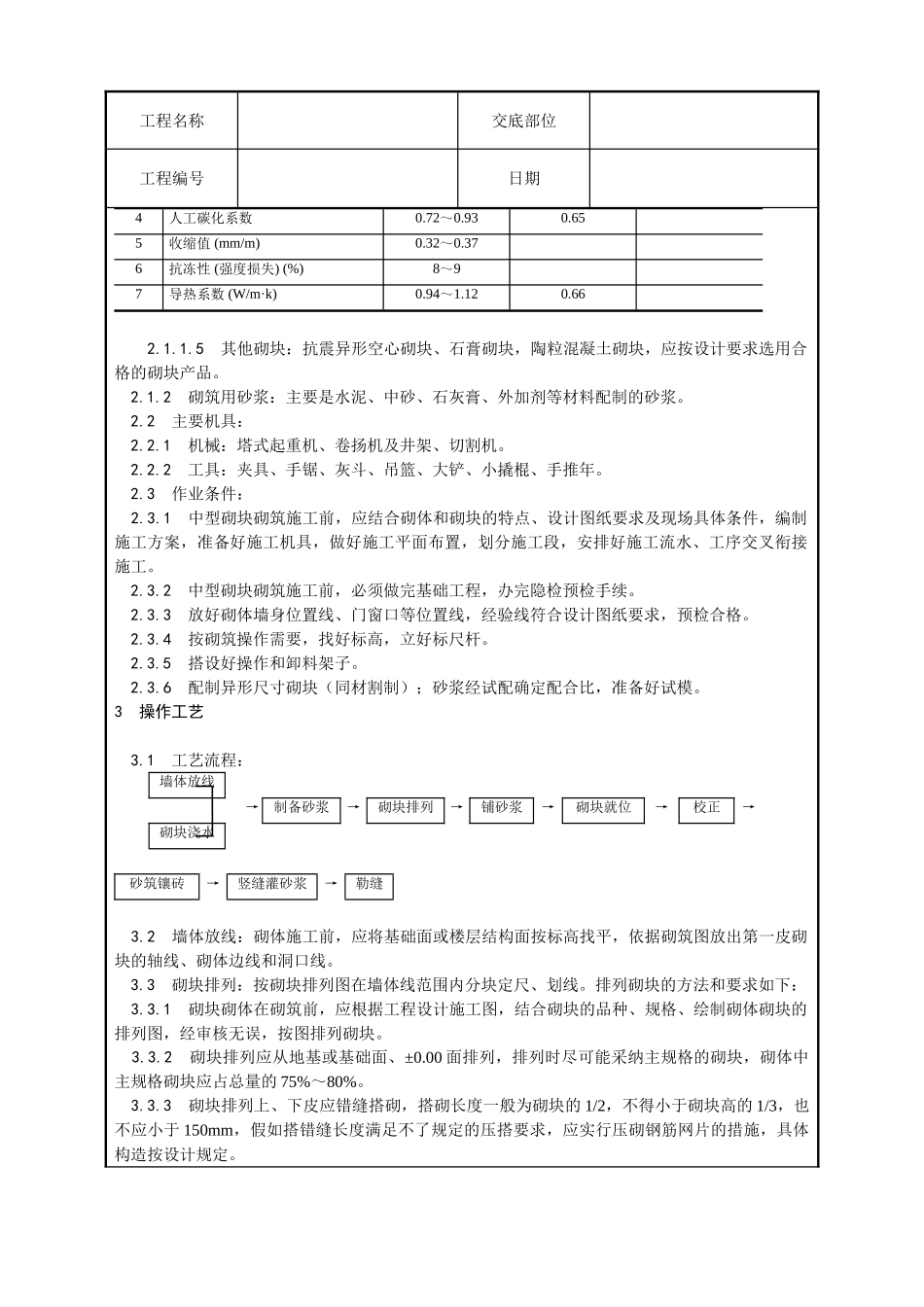 中型砌块砌筑工程施工工艺_第3页
