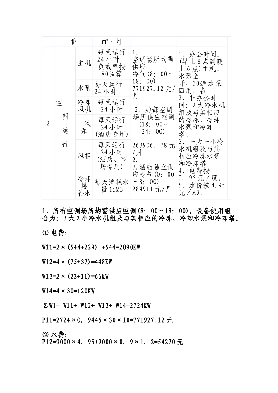 中央空调运行成本测算实例_第2页