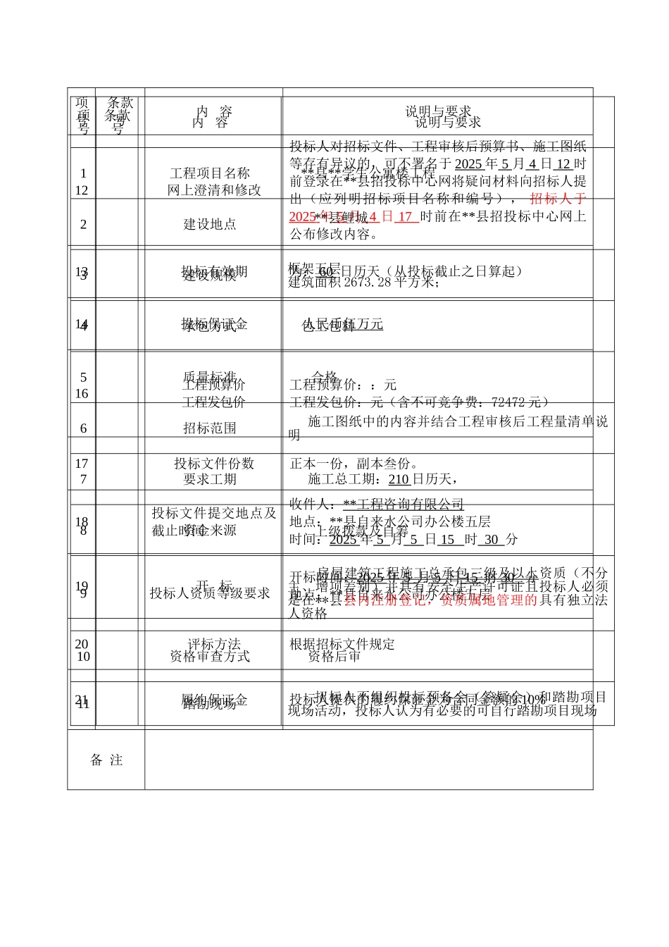 中学学生公寓楼工程招标文件_第3页