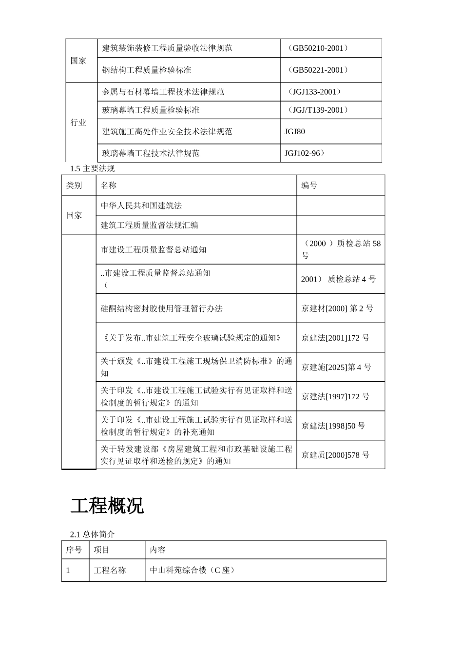 中山科苑综合楼C座幕墙工程施工方案_第3页