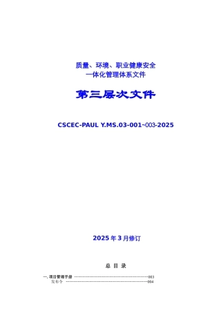 中建某公司项目管理手册