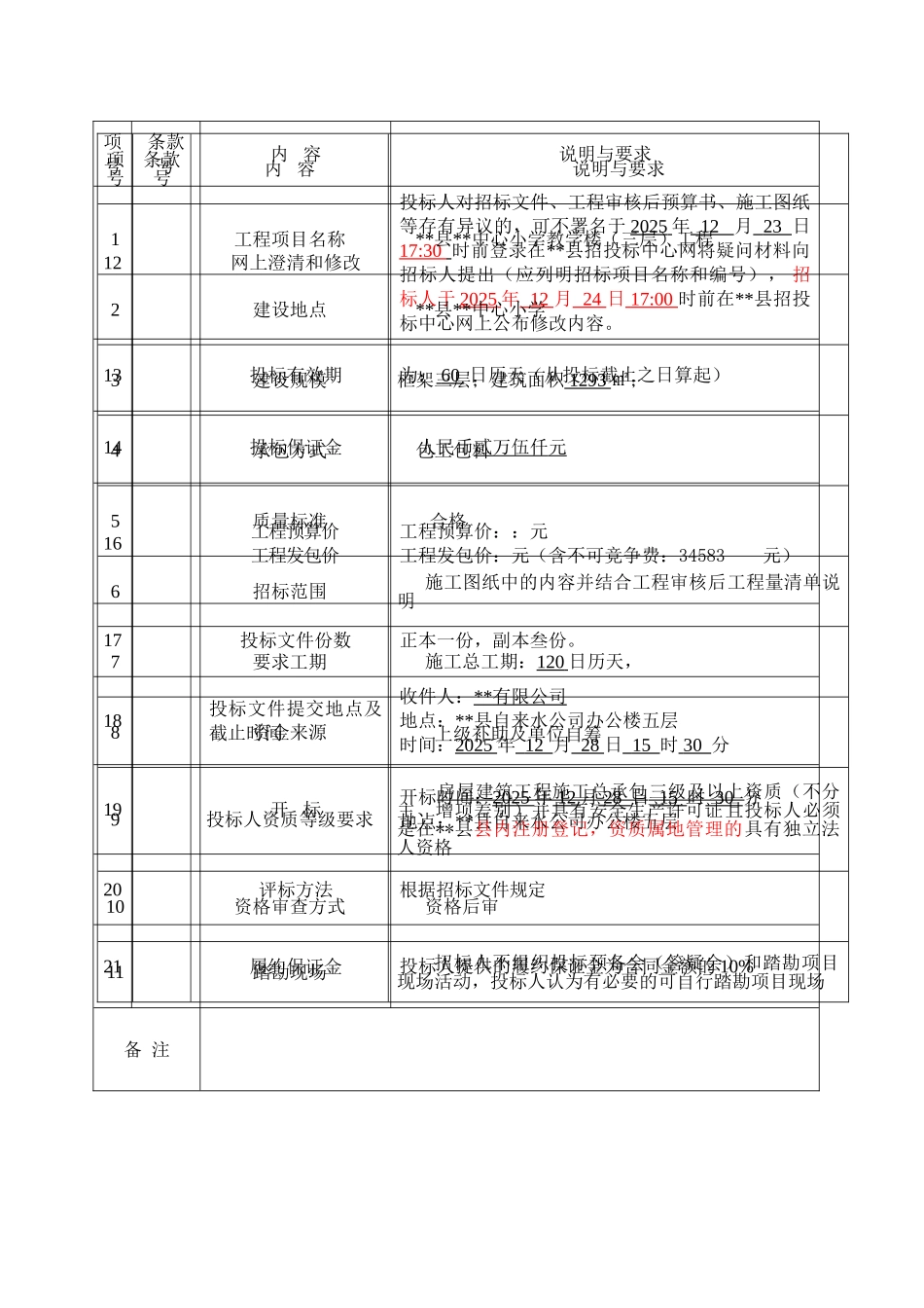 中心小学教学楼(三层)工程招标文件_第3页