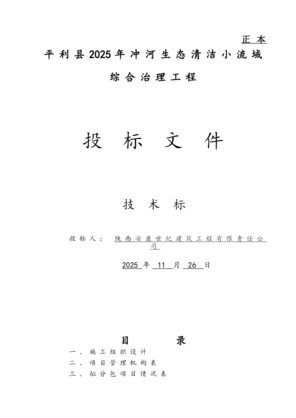 中标小流域综合治理项目施工组织设计_第1页