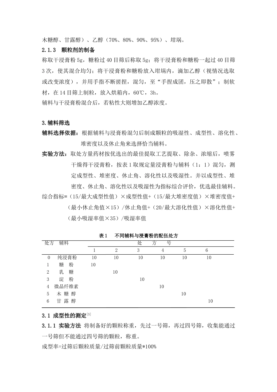 中药颗粒剂辅料的筛选_第2页