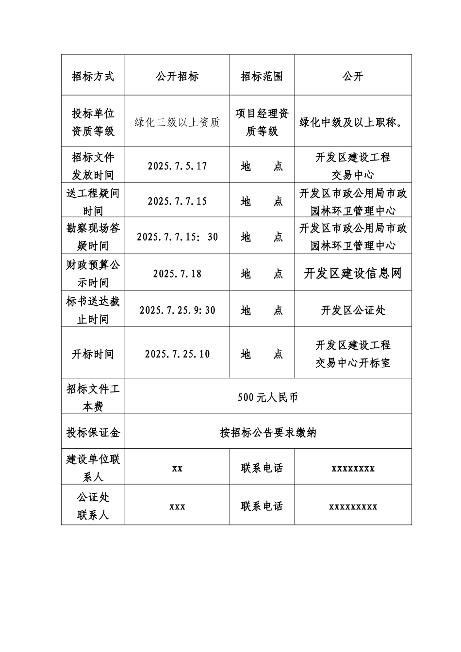 主次干道、公用设施、绿地综合整治等工程二、三标段招标文件_第3页