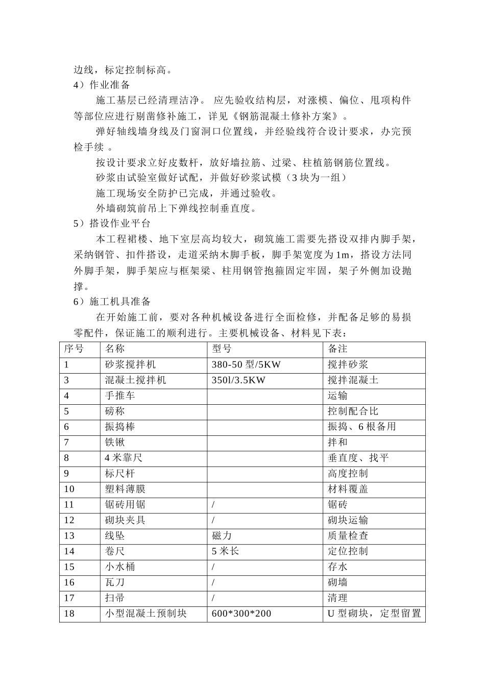 乌市万达广场砌筑施工方案_第3页