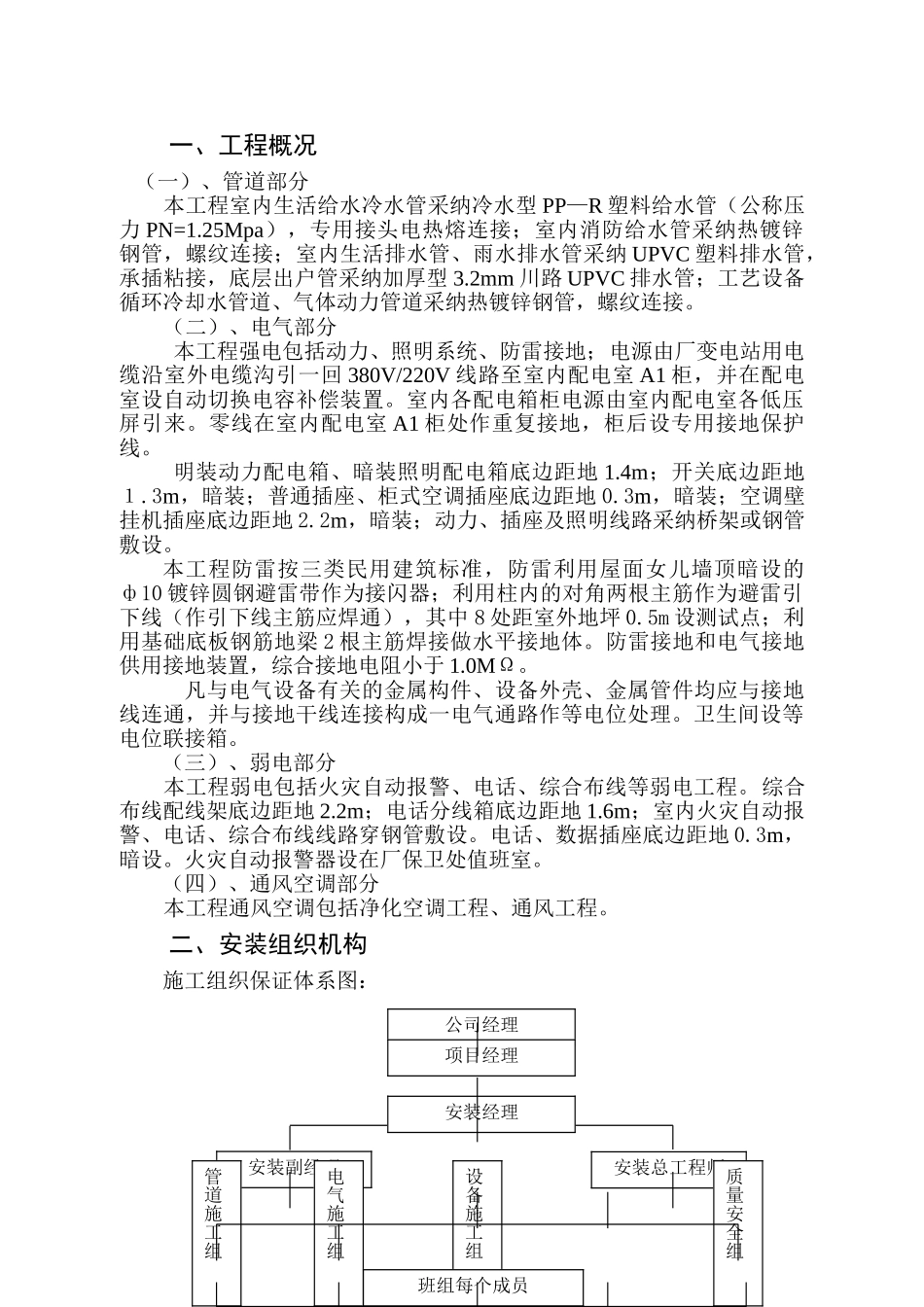 二期6号厂房工程电气、给排水施工组织设计_第2页