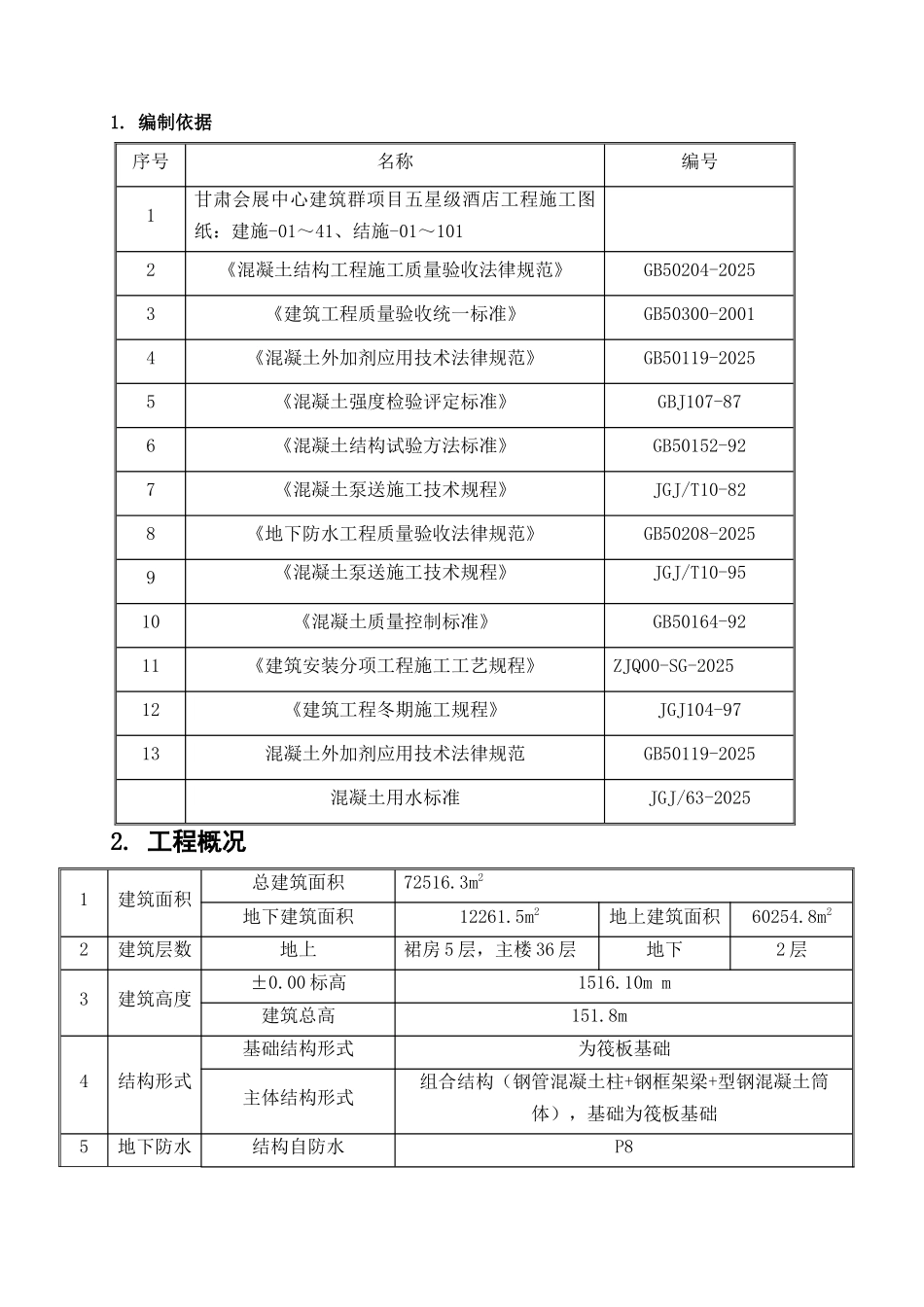 五星级酒店工程混凝土工程施工方案_第3页