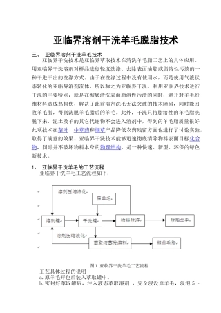 亚临界干洗羊毛脱脂项目建议书