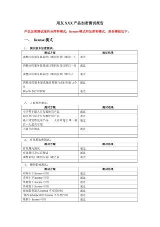 产品加密测试报告(模版