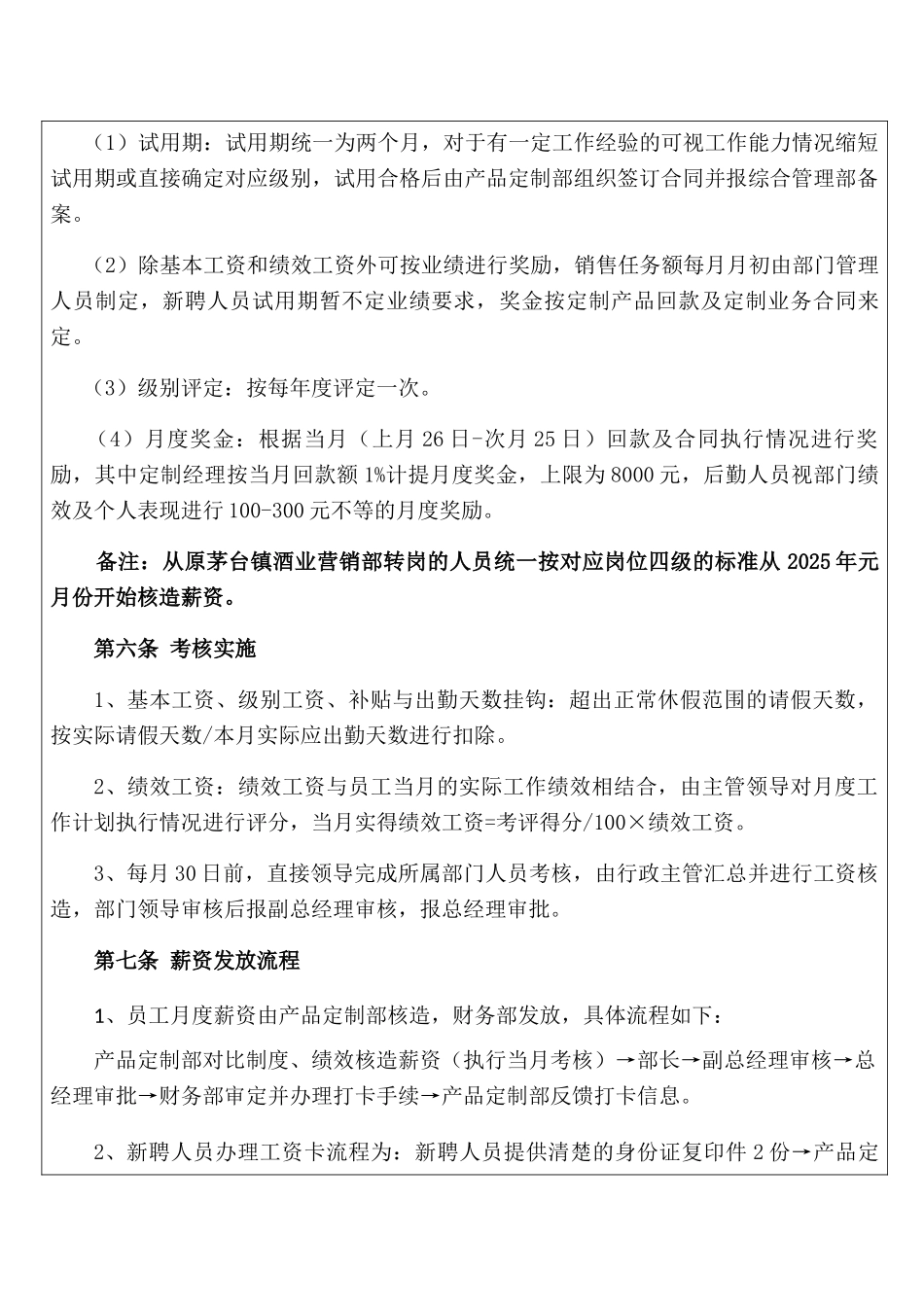 产品定制部薪资管理制度_第3页