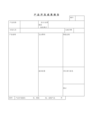 产品开发成果报-告