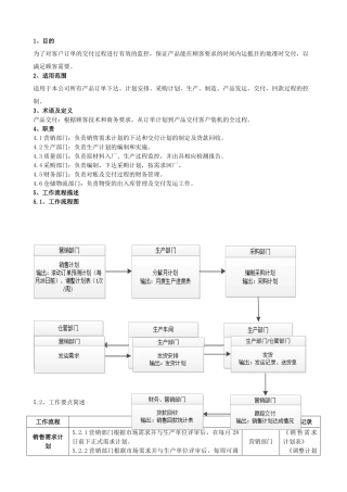产品生产交付控制程序