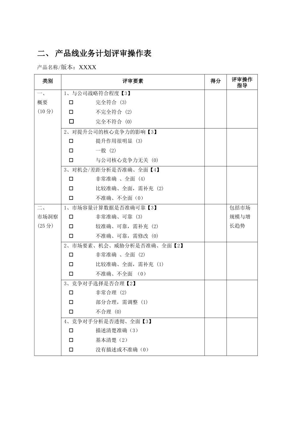 产品线业务计划评审操作手册_第3页