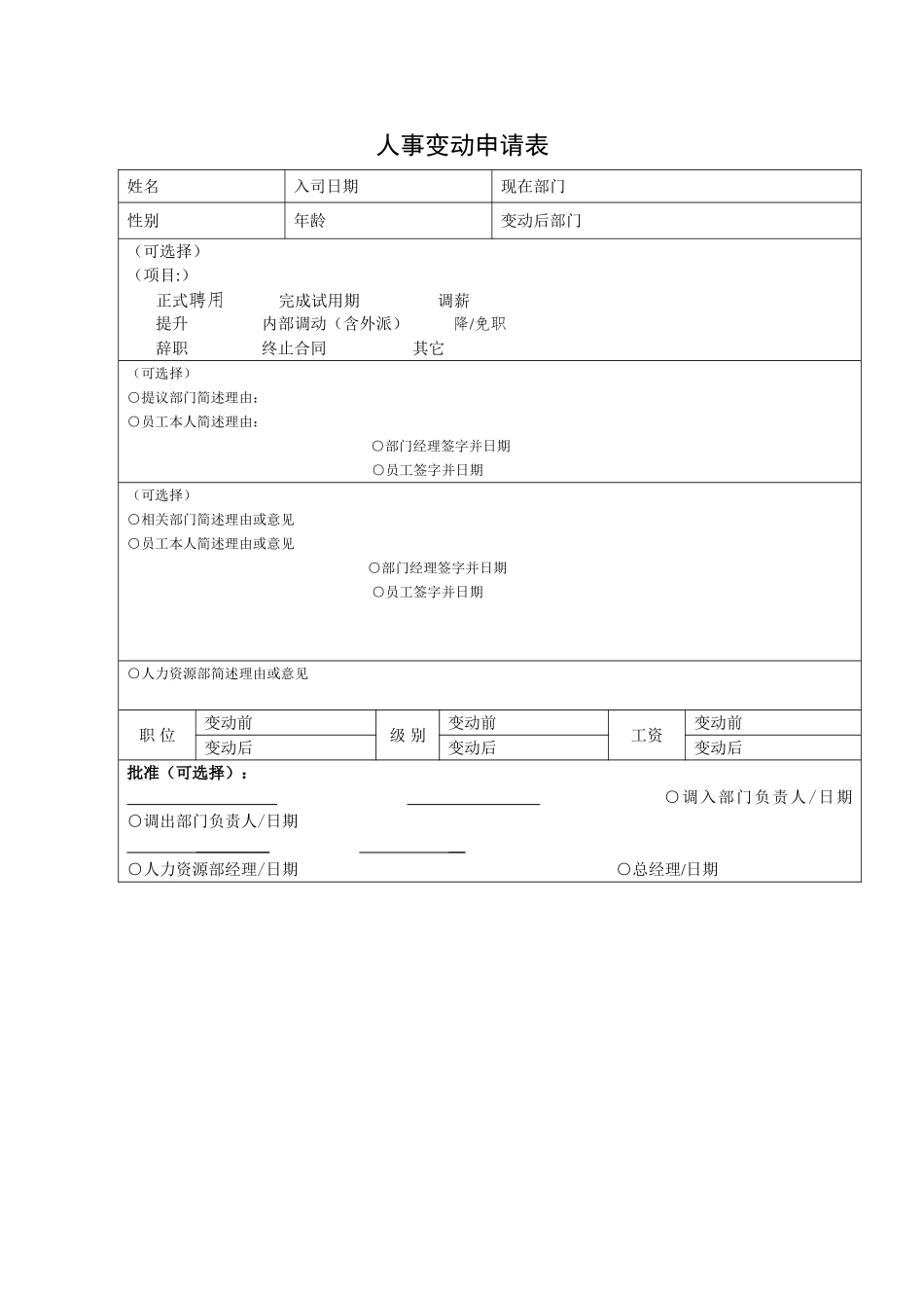 人事变动申请表_第1页