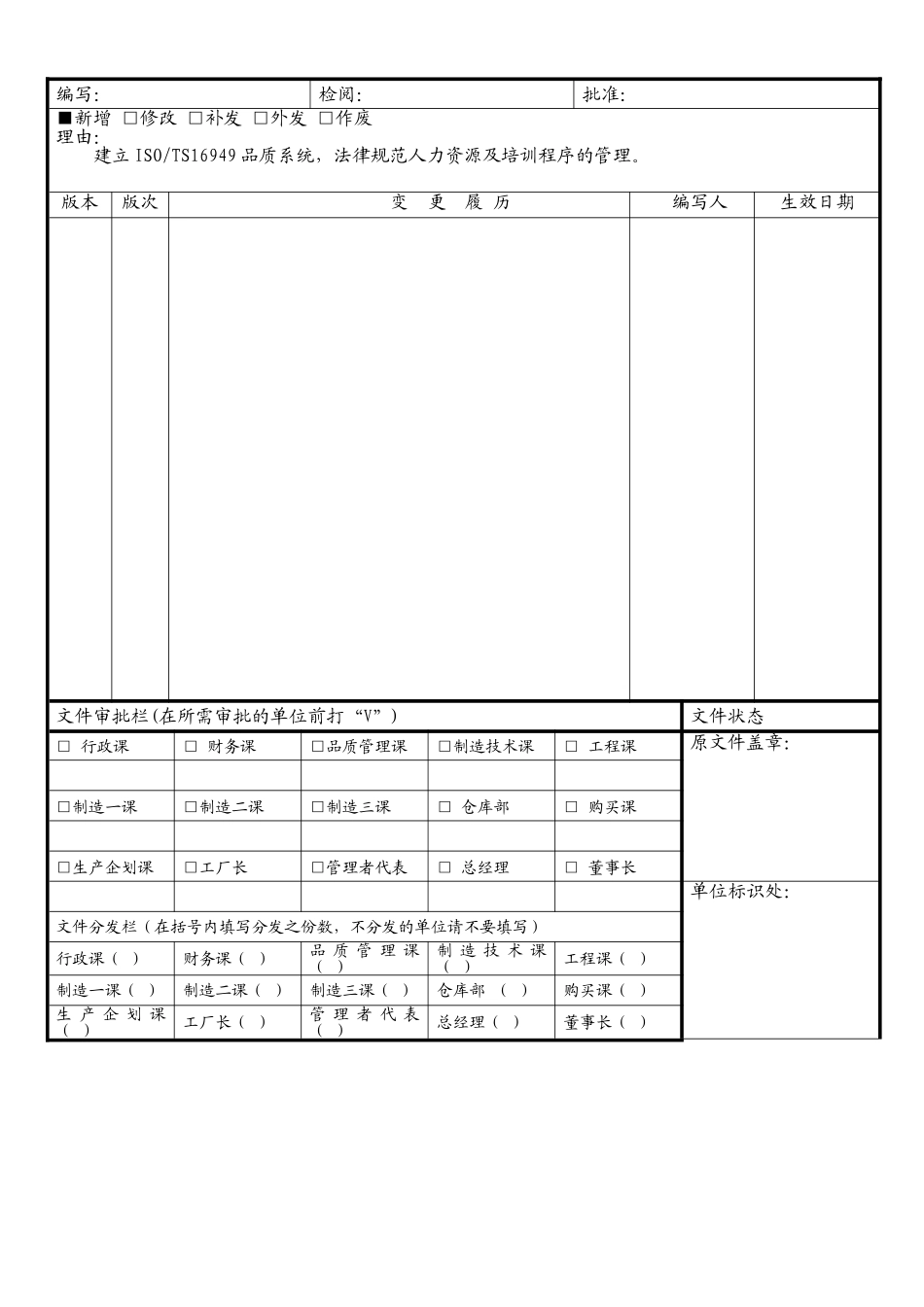 人力资源及培训程序_第1页