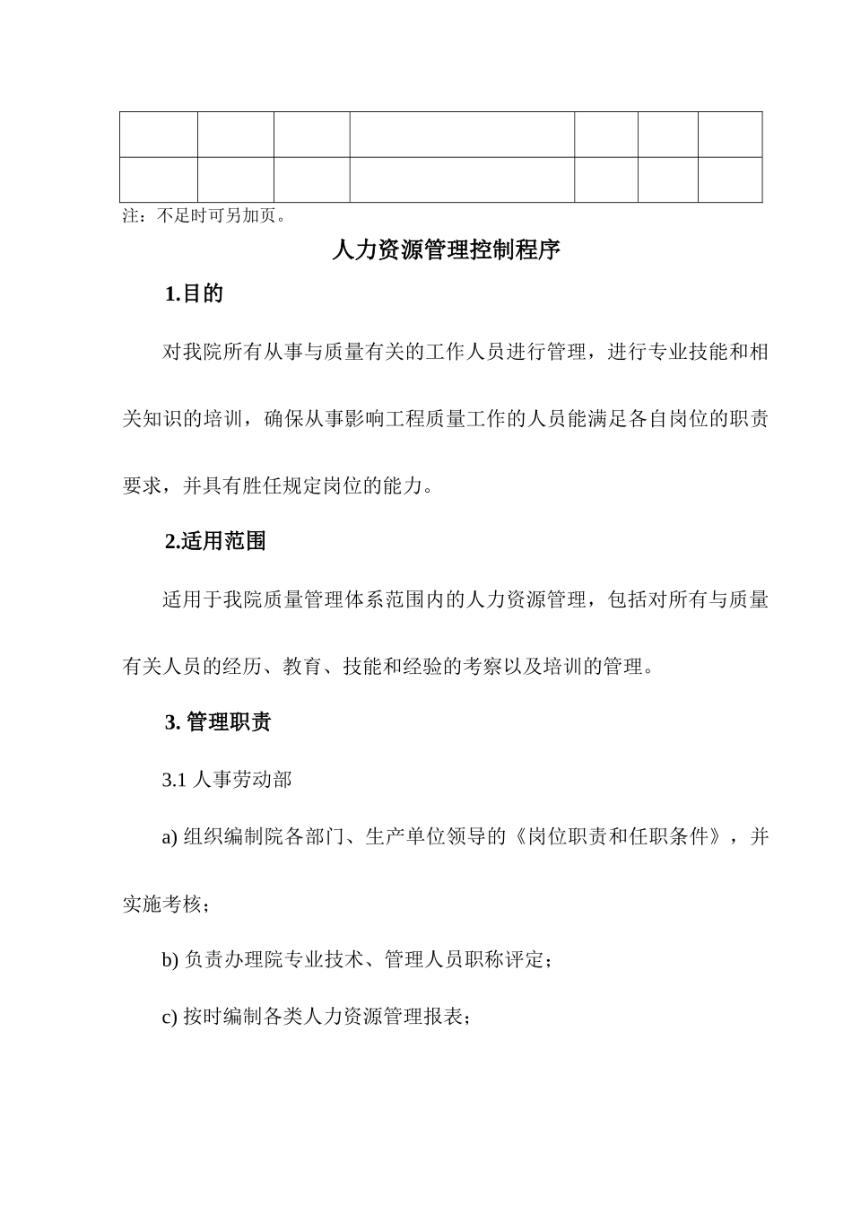 人力资源管理控制程序_第2页