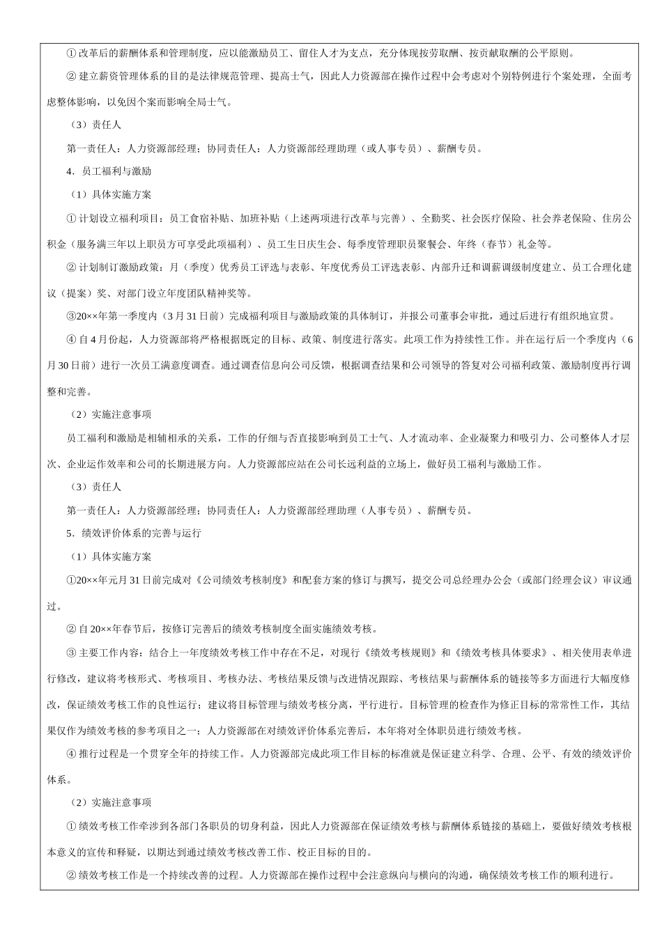 人力资源部2025年度工作计划报告_第3页