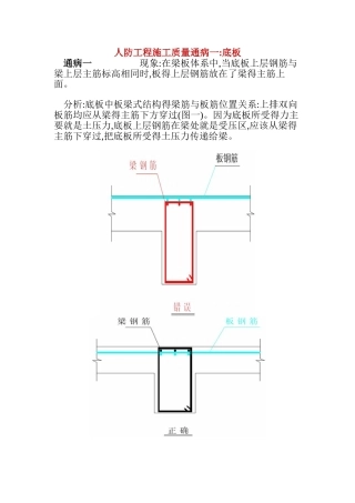 人防工程施工质量通病一底板