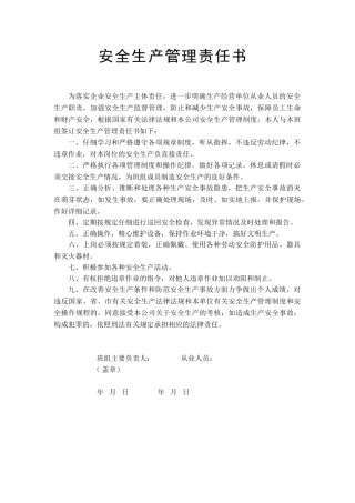 从业人员责任书-