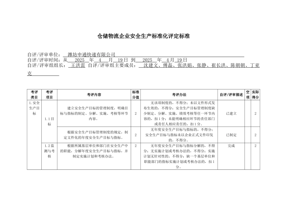 仓储物流企业安全生产标准化评定标准_第2页