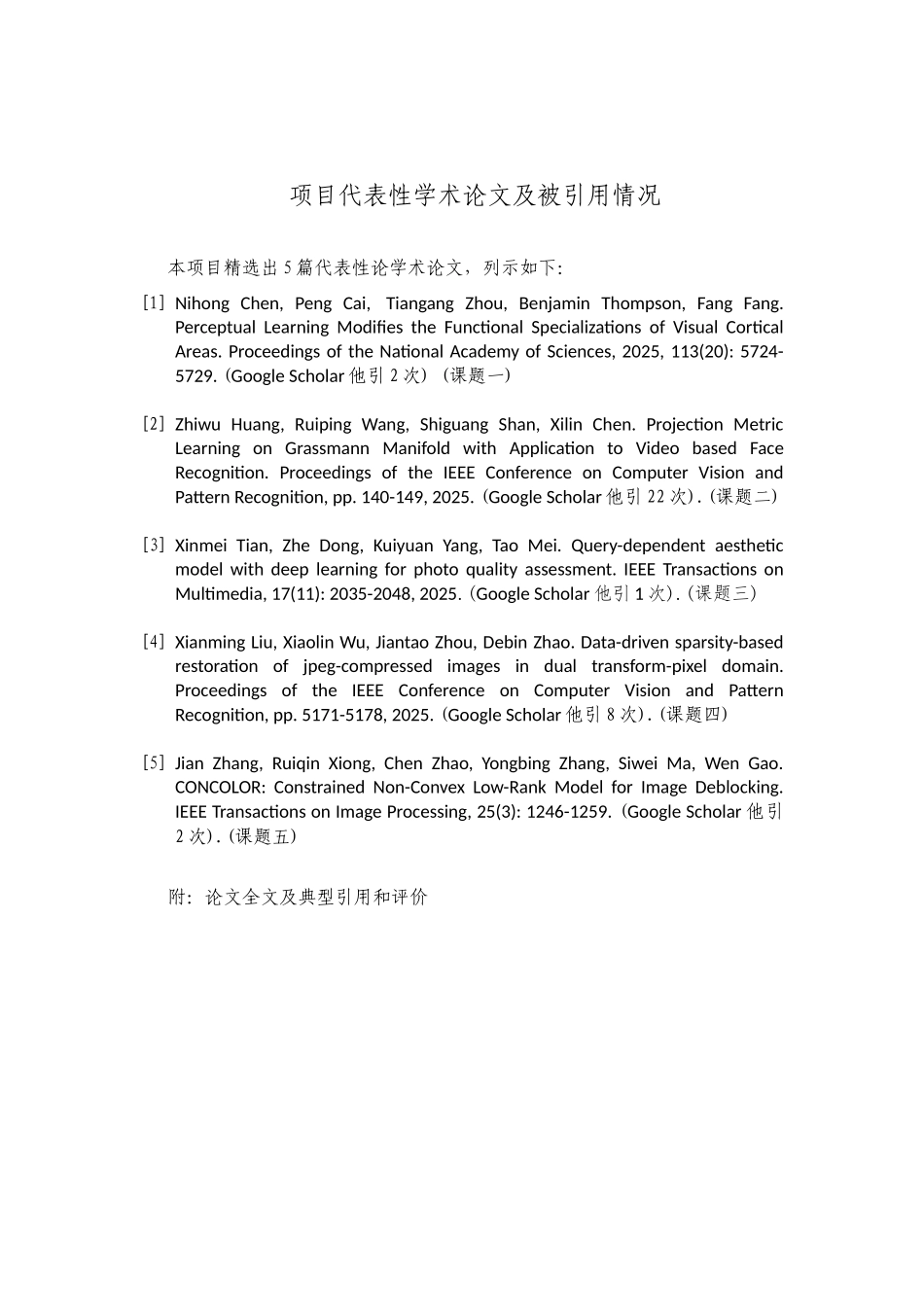 代表性学术论文及被引用情况_第1页