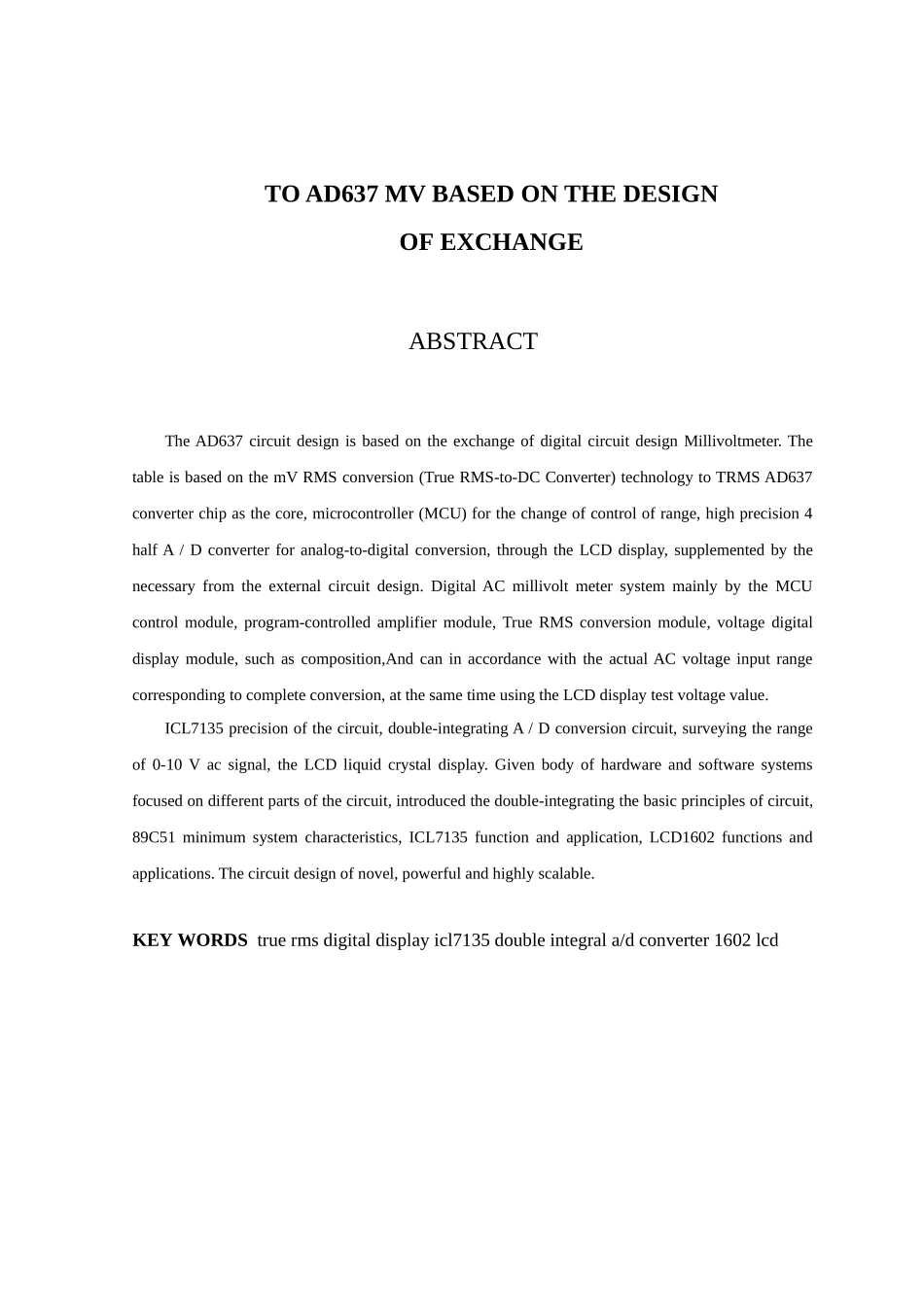以AD637为基础的交流毫伏表设计_第2页