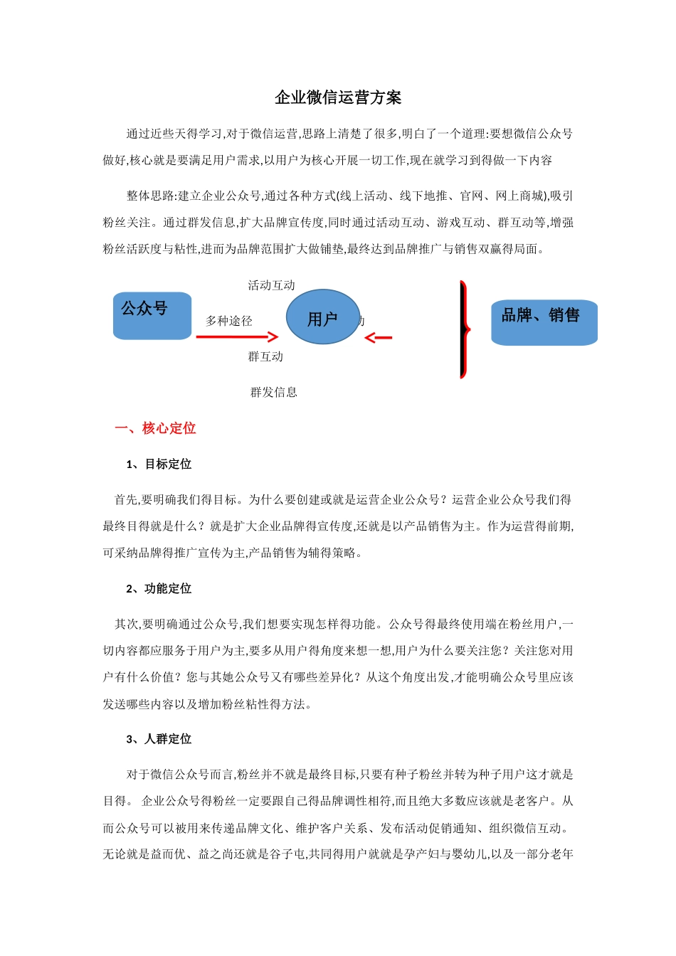 企业公众号微信运营方案_第1页