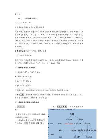 传播学复习纲要