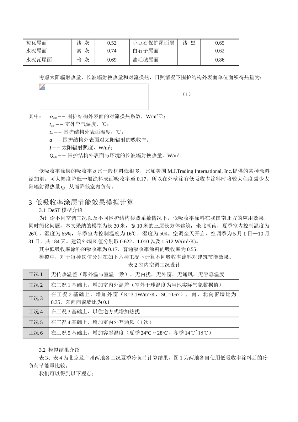 低吸收率涂料在中国南北地区建筑节能效果比较_第2页