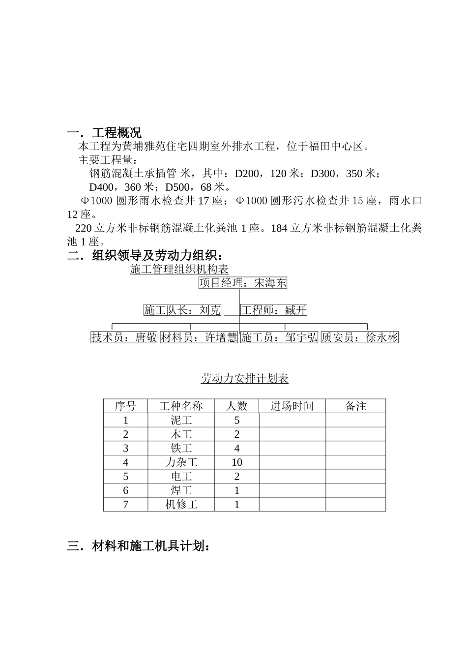 住宅室外排水工程施工组织设计_第2页