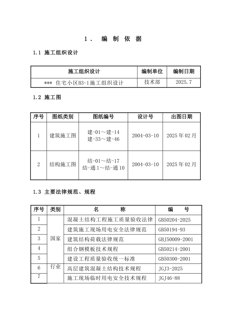 住宅小区模板工程施工方案_第3页