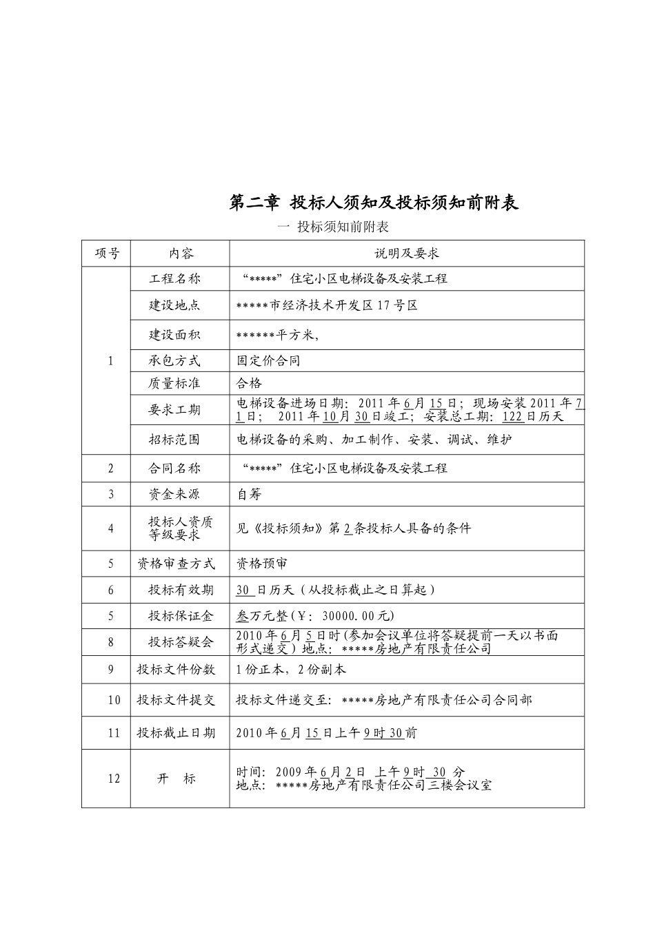 住宅小区电梯设备及安装工程招标文件_第3页