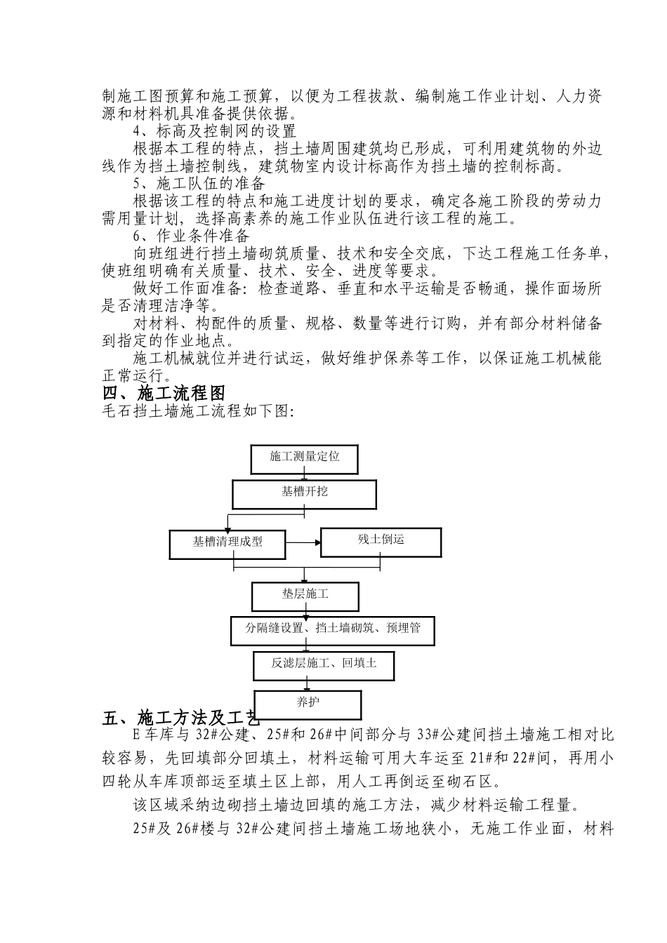 住宅小区车库毛石挡土墙边坡支护施工方案_第3页