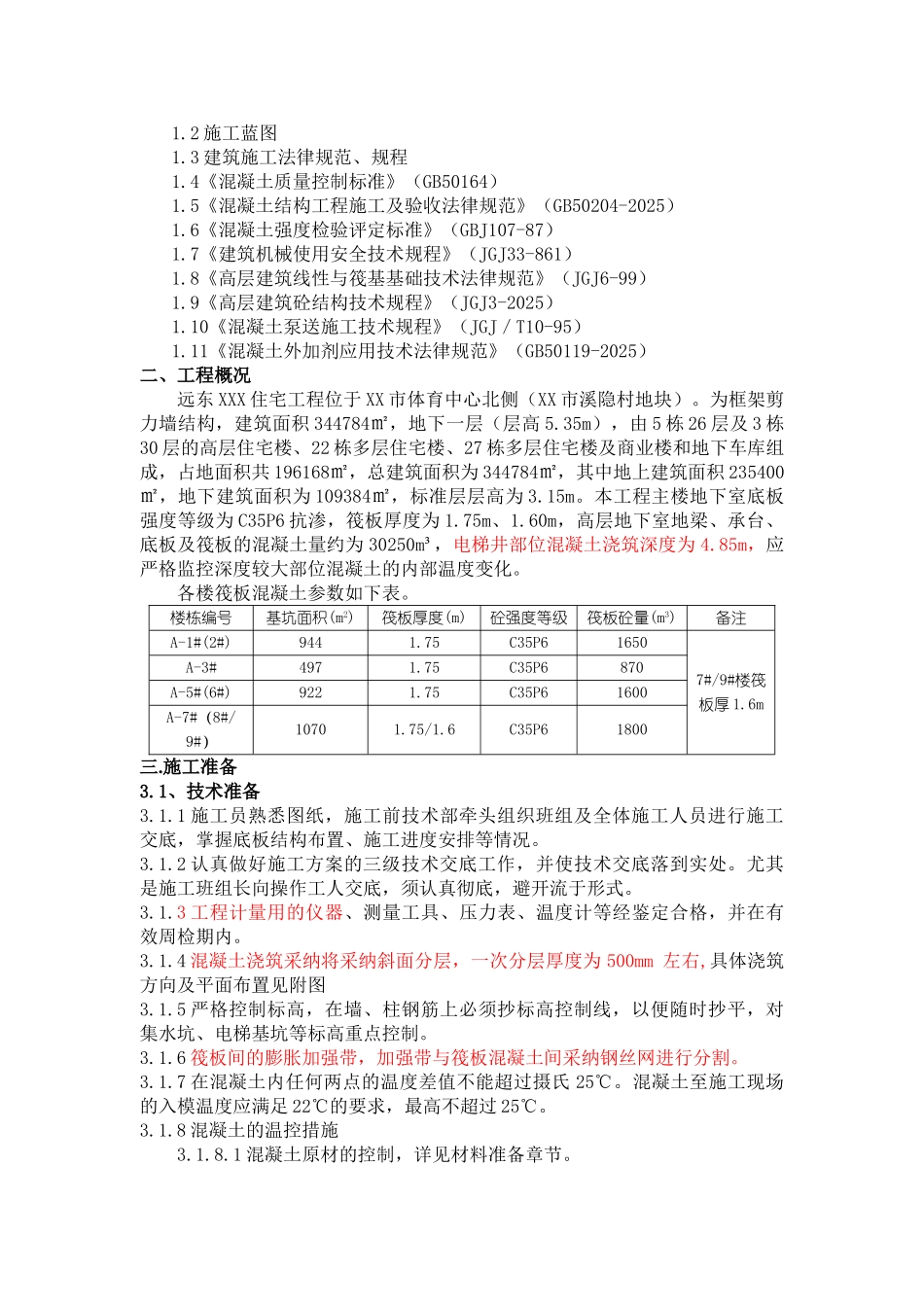住宅工程大体积混凝土施工方案_第3页