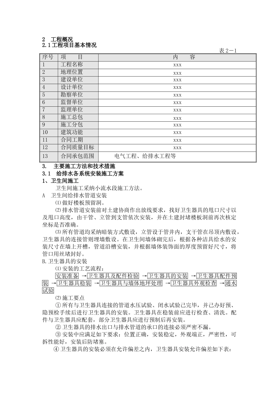 住宅工程给排水施工组织设计方案_第2页