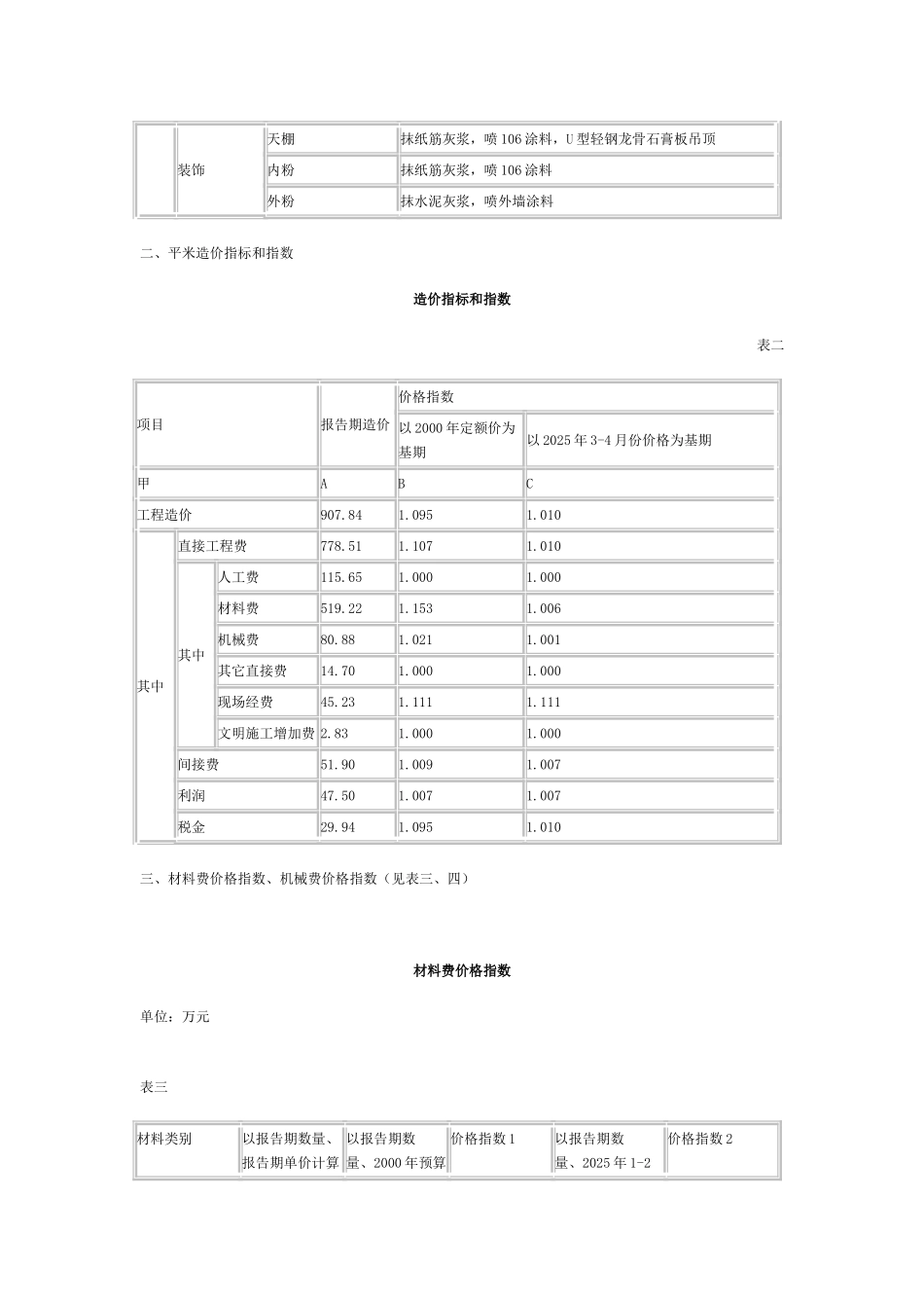 住宅楼《建筑工程平米造价指标和指数》(2025_第2页