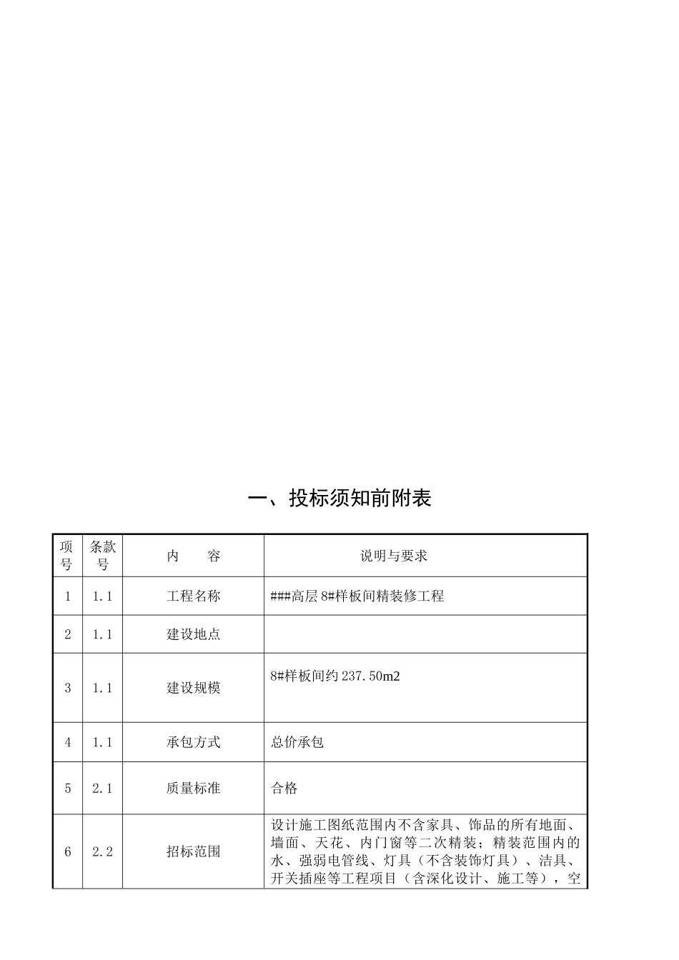 住宅楼样板间精装修工程招标文件_第3页