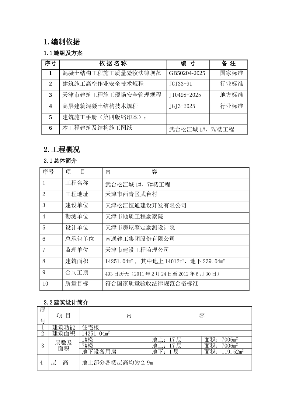 住宅楼胶合板模板施工方案_第1页