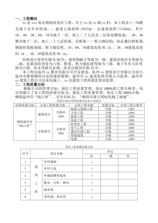 住宅楼质量创优方案[瓯江杯]