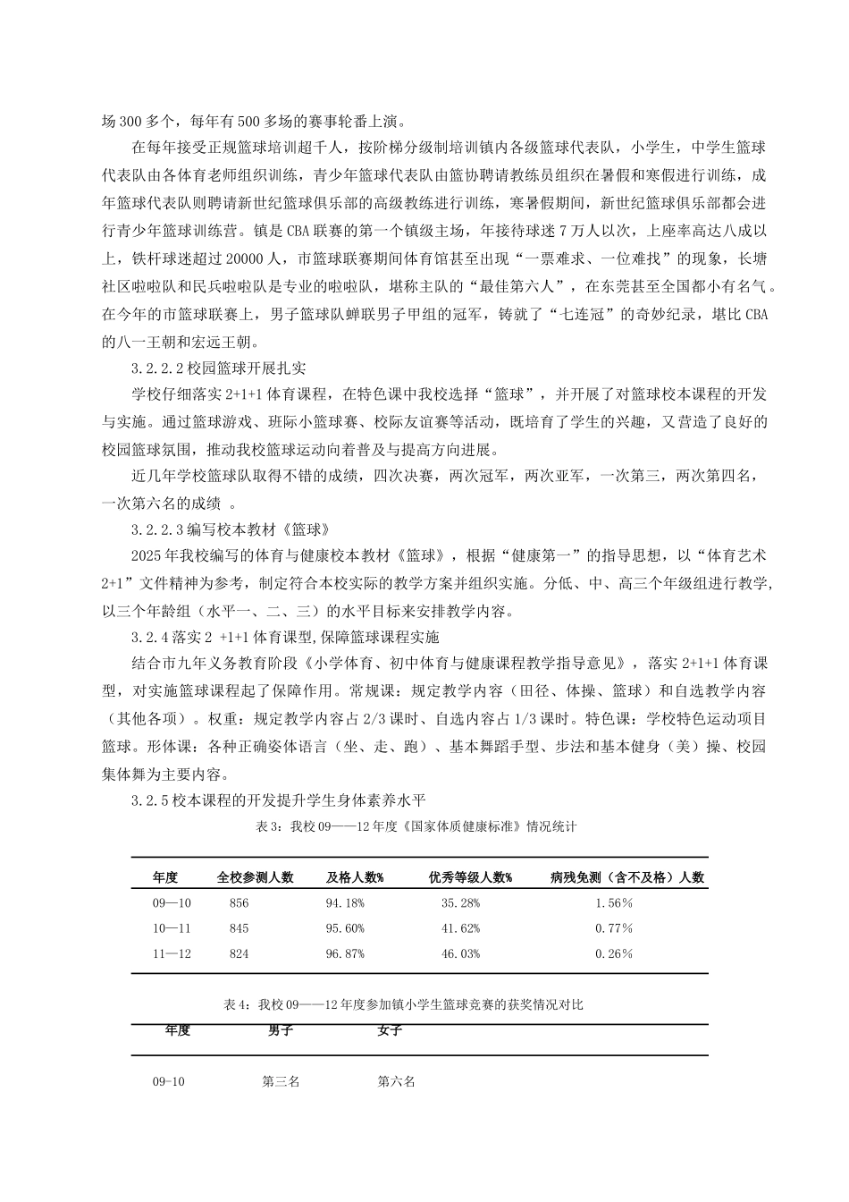 体育与健康论文小学篮球校本课程开发的实例研究_第3页