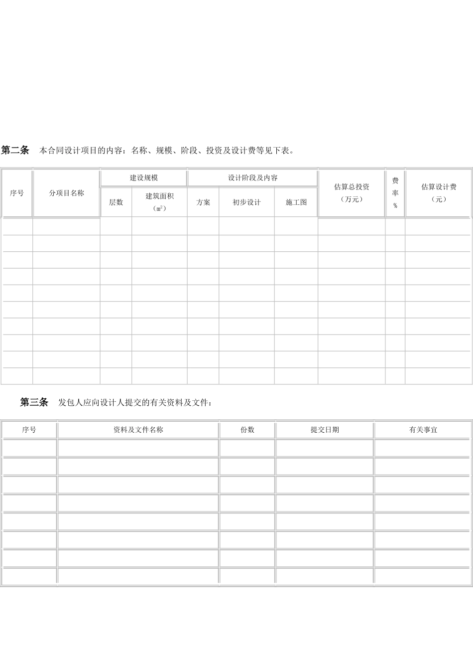 佛山市某地产公司住宅小区设计合同_第2页