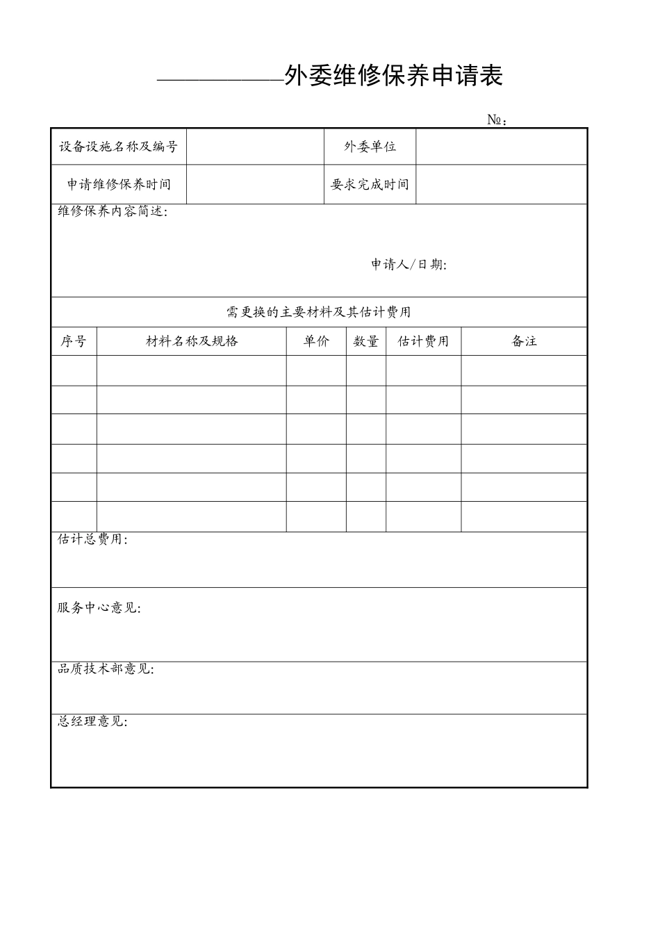 保利华强物业工程设备管理表格_第3页